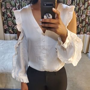 Express pearl white blouse. NWT